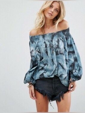 One x One Teaspoon Free People Moon Ridge Sugar Smock Top Size Small